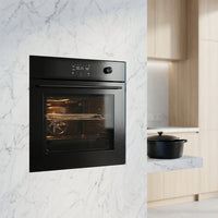 24 In. Single Wall Electric Oven with Convection, Touch Control in Stainless Steel — Studio Shot