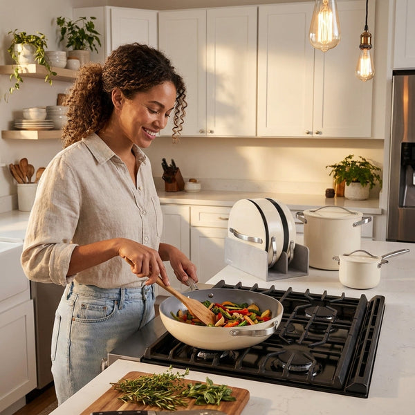 Ceramic Nonstick Cookware Set Designed for Versatile Cooking, 8-Piece, Induction Compatible, Oven Safe 550°F