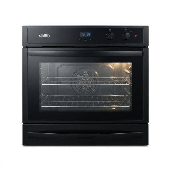 Electric Wall Oven Built for Built-In Installation, 24 Inch Single, See-Through Glass Door, Digital Timer — Studio Shot