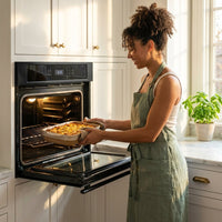 Electric Wall Oven Built for Built-In Installation, 24 Inch Single, See-Through Glass Door, Digital Timer — Lifestyle