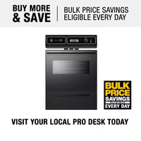 24 In. Single Electric Wall Oven in Black